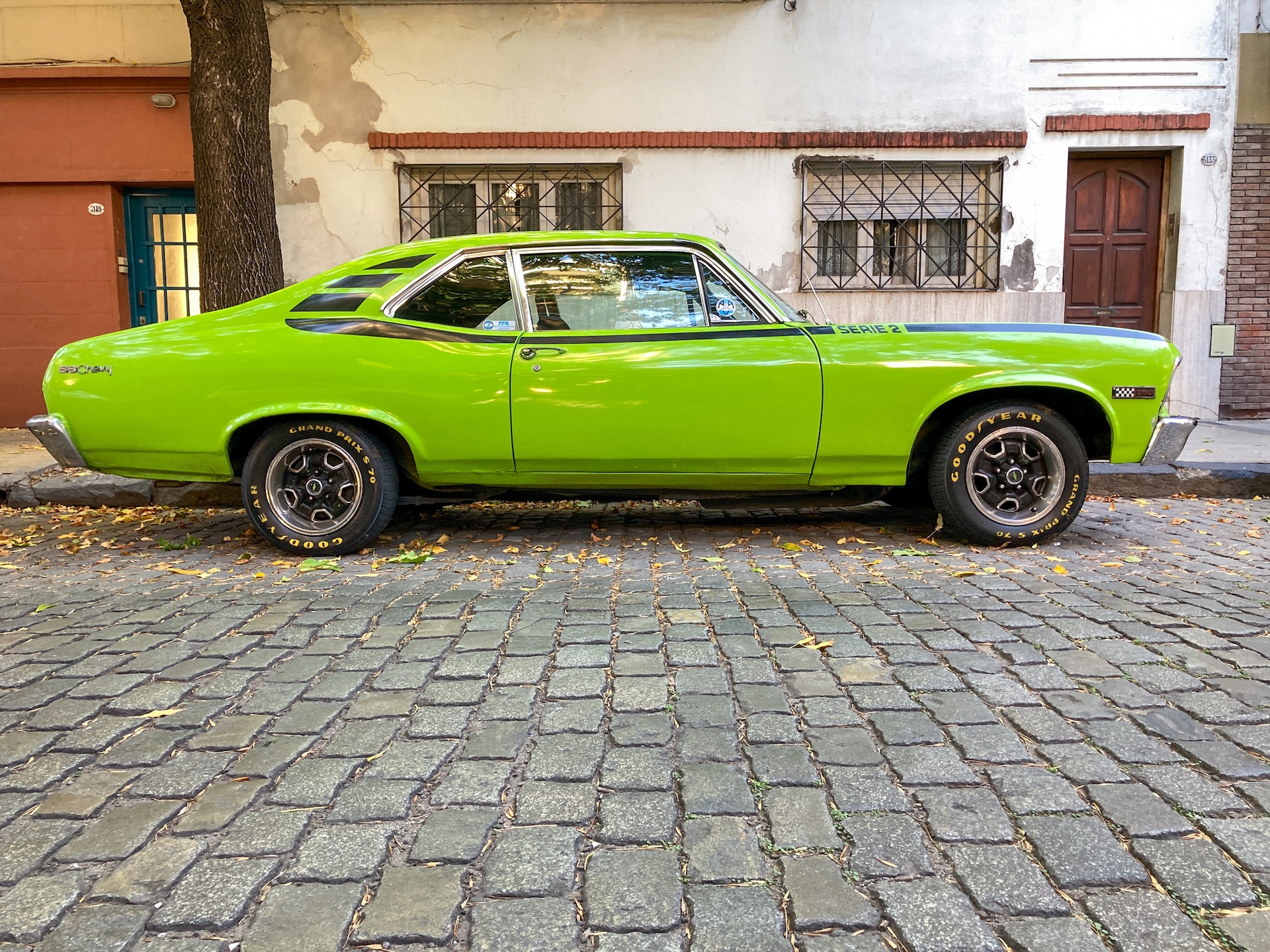 Classic sports car Chevrolet Chevy Serie 2 from the 1970s, in Argentina