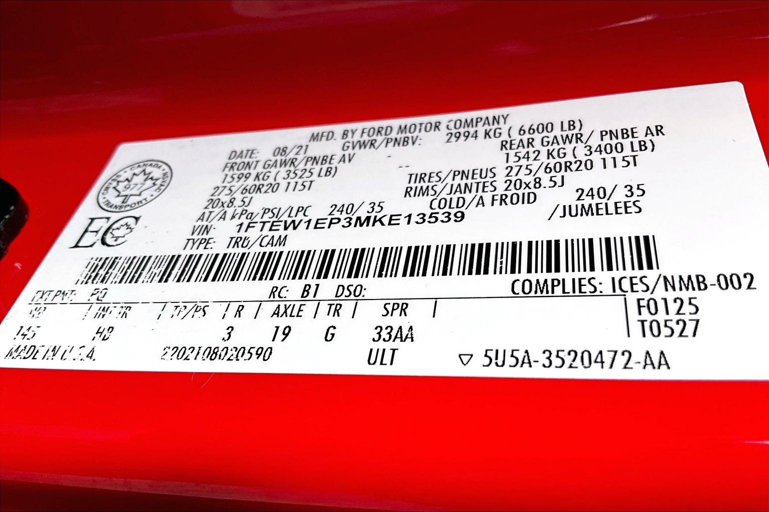 2021 Ford F-150 LARIAT