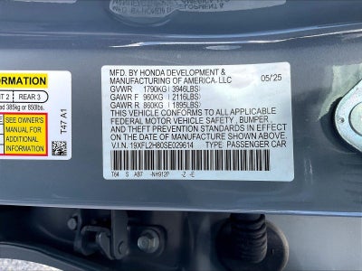 2025 Honda Civic Sedan Sport