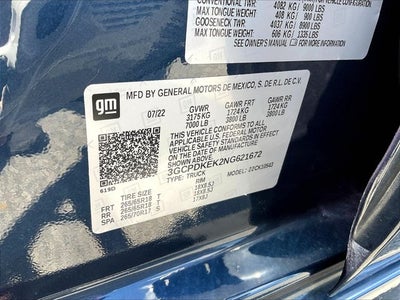 2022 Chevrolet Silverado 1500 4WD Crew Cab Short Bed LT with 2FL