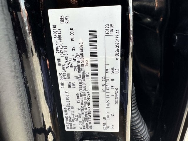 2022 Ford F-150 4WD