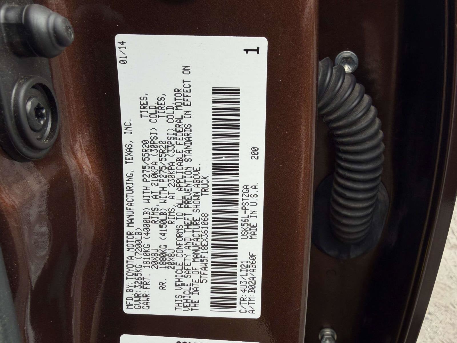 2014 Toyota Tundra 4WD Truck Base