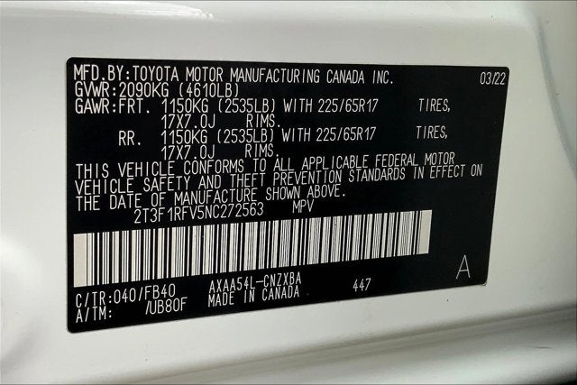 2022 Toyota RAV4 LE