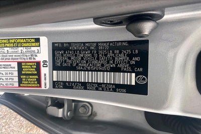 2023 Lexus ES 350 ES 350 F SPORT Handling