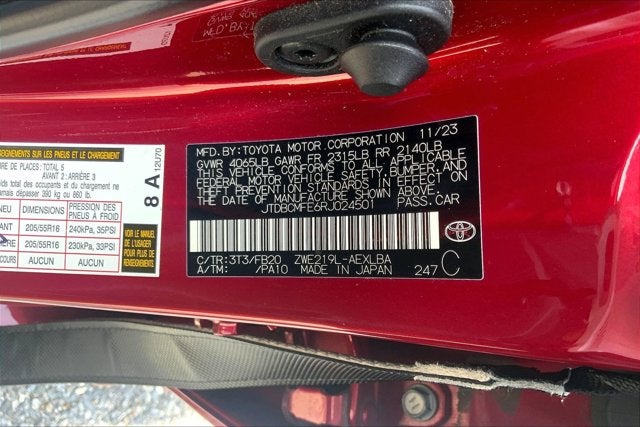 2024 Toyota Corolla Hybrid Hybrid LE