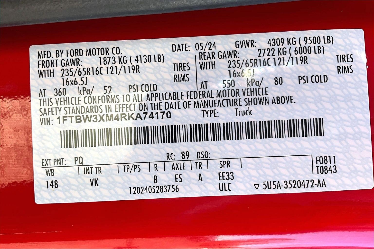 2024 Ford E-Transit Cargo Van T-3