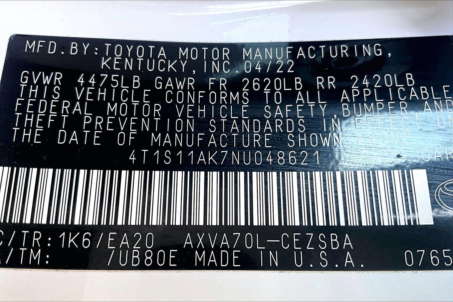 2022 Toyota Camry SE