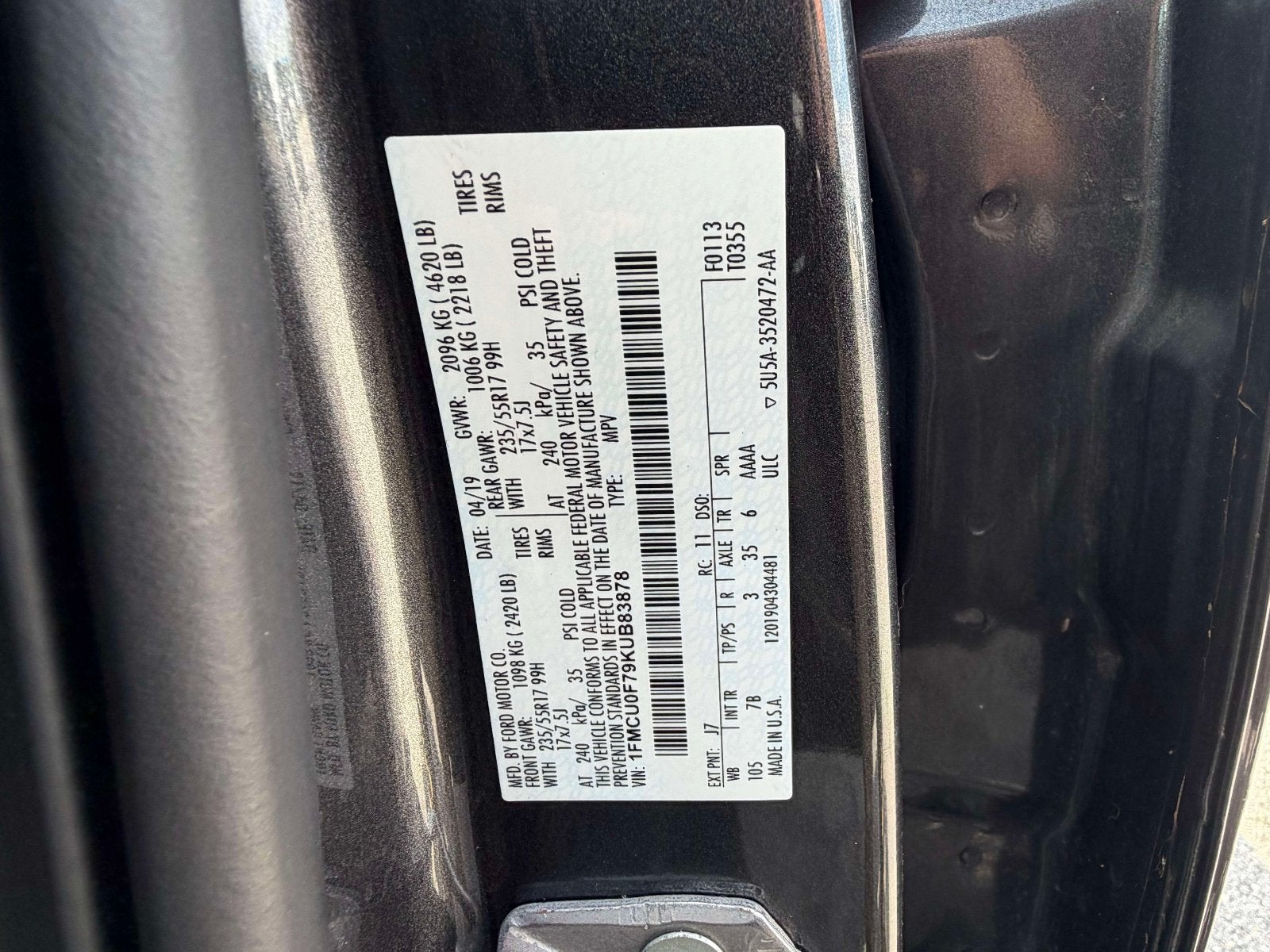 2019 Ford Escape S