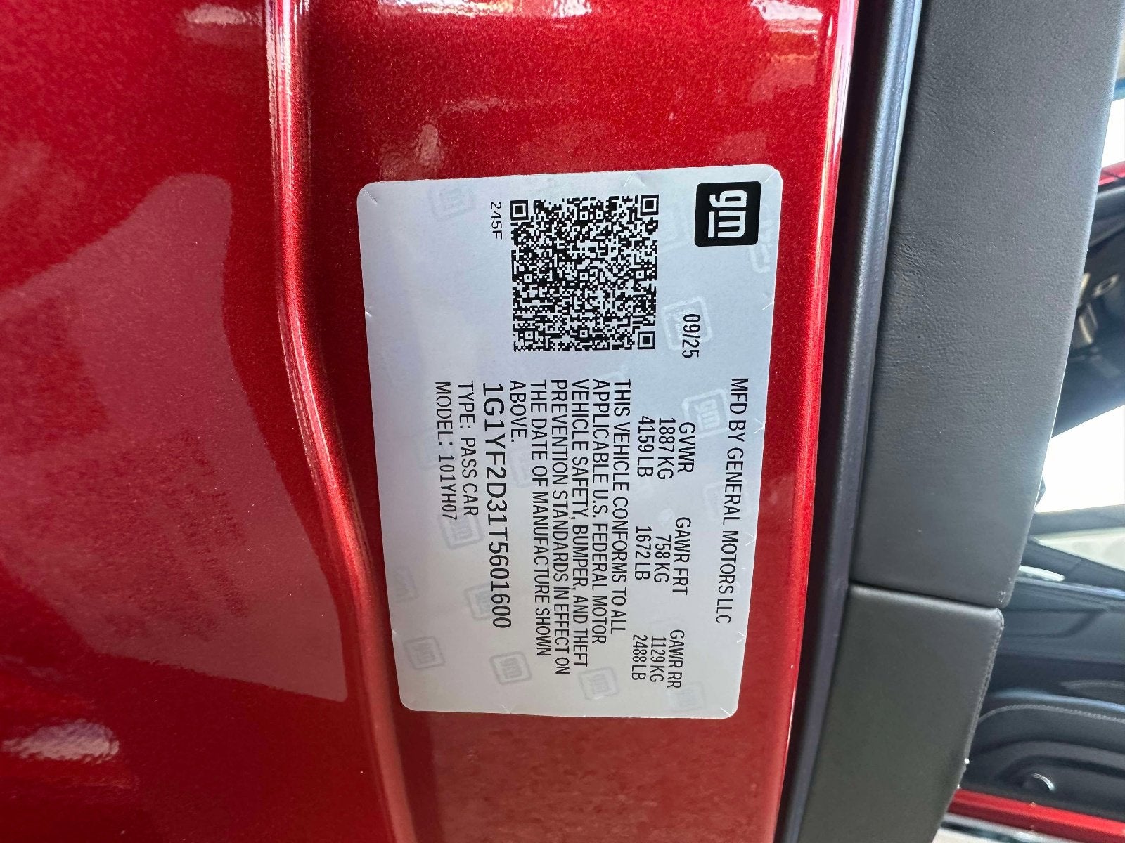 2026 Chevrolet Corvette Z06 3LZ