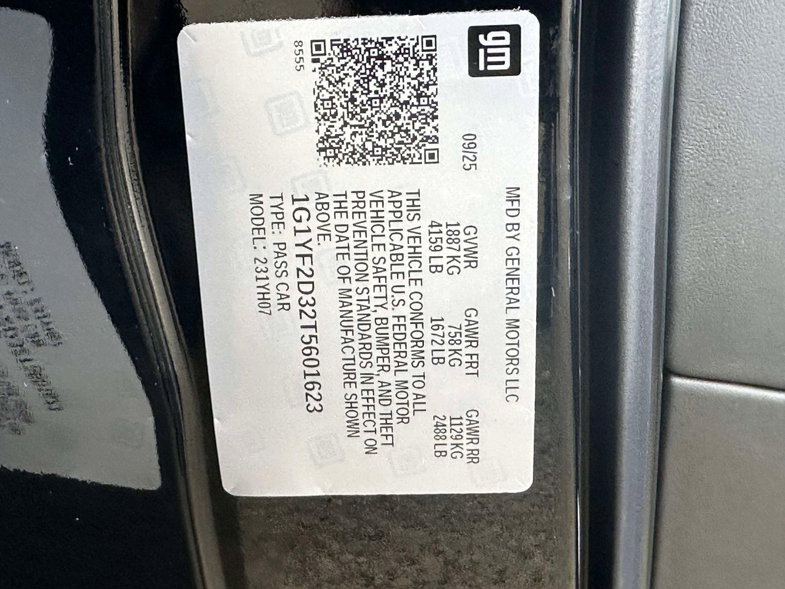 2026 Chevrolet Corvette Z06 3LZ