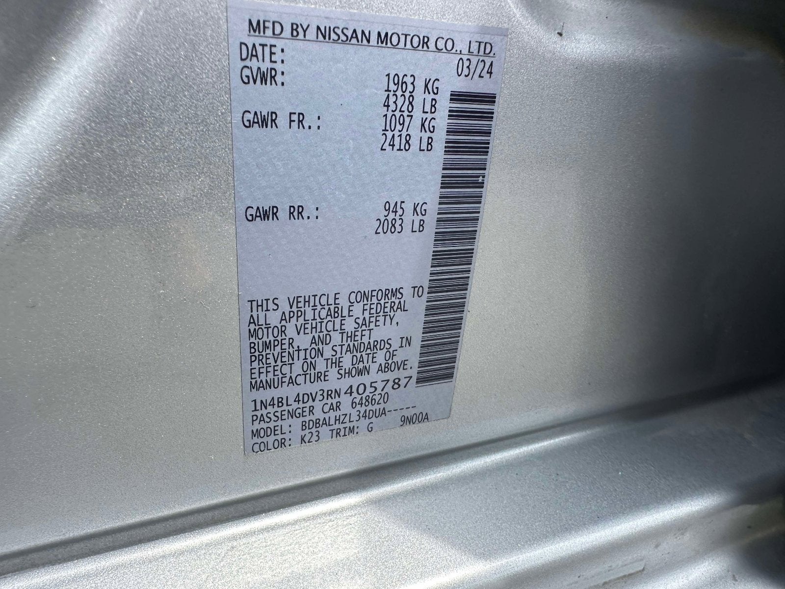 2024 Nissan Altima 2.5 SV