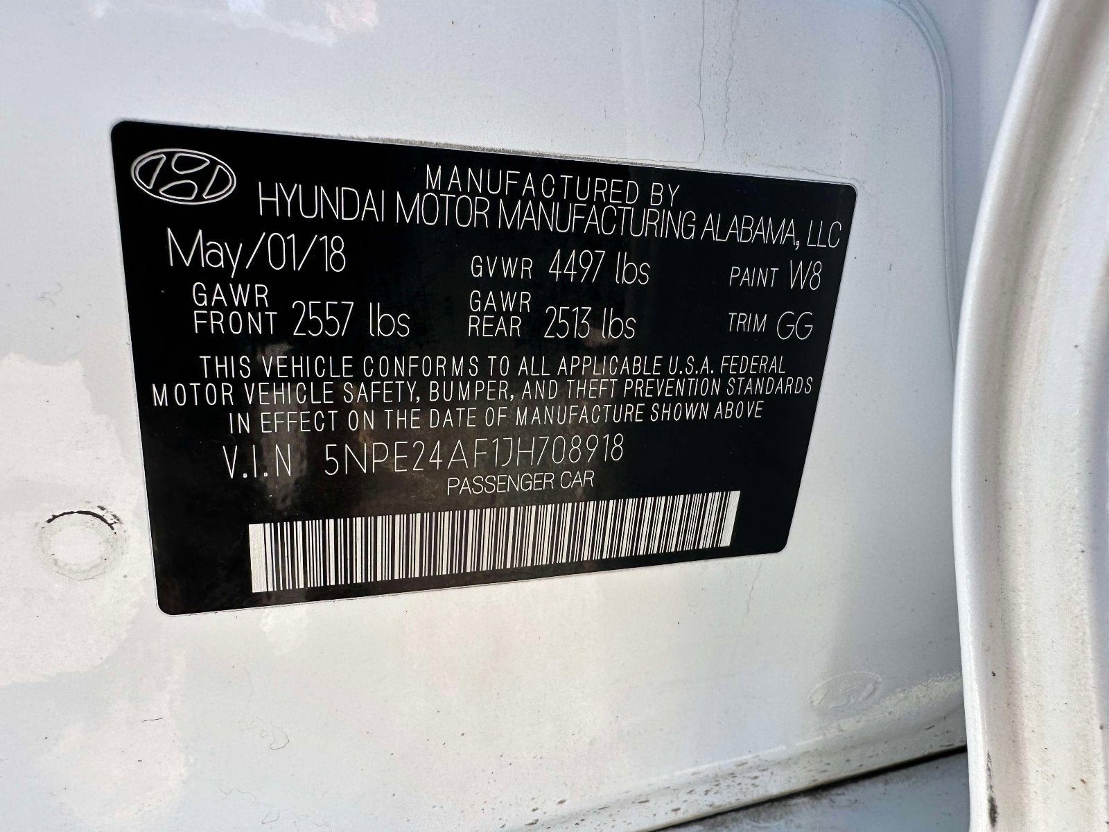 2018 Hyundai Sonata SE