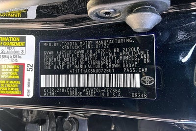 2022 Toyota Camry SE Nightshade Edition