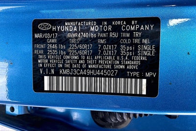 2017 Hyundai Tucson SE Plus